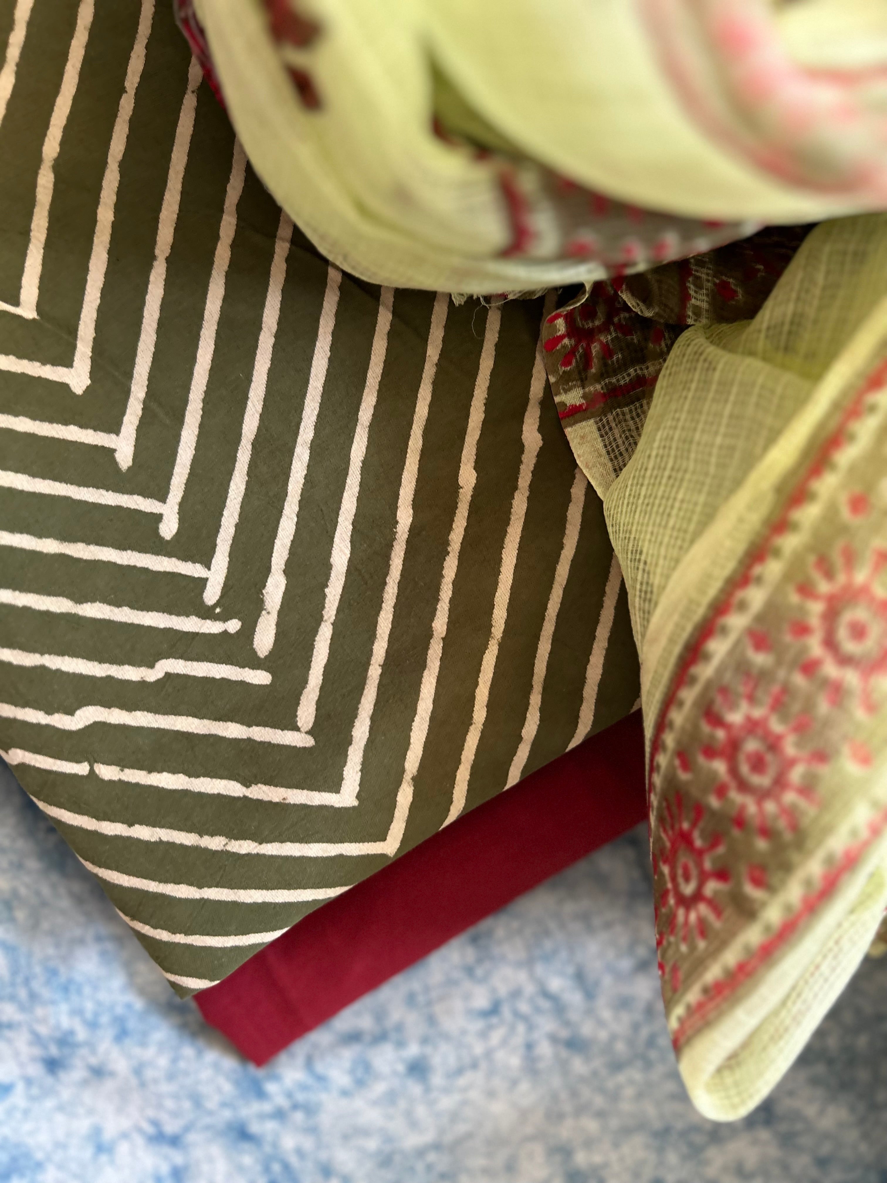 Handcrafted Cotton Kota Dupatta Suit