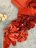 Handspun Handwoven Kotpad Suit Set - Burnt Orange