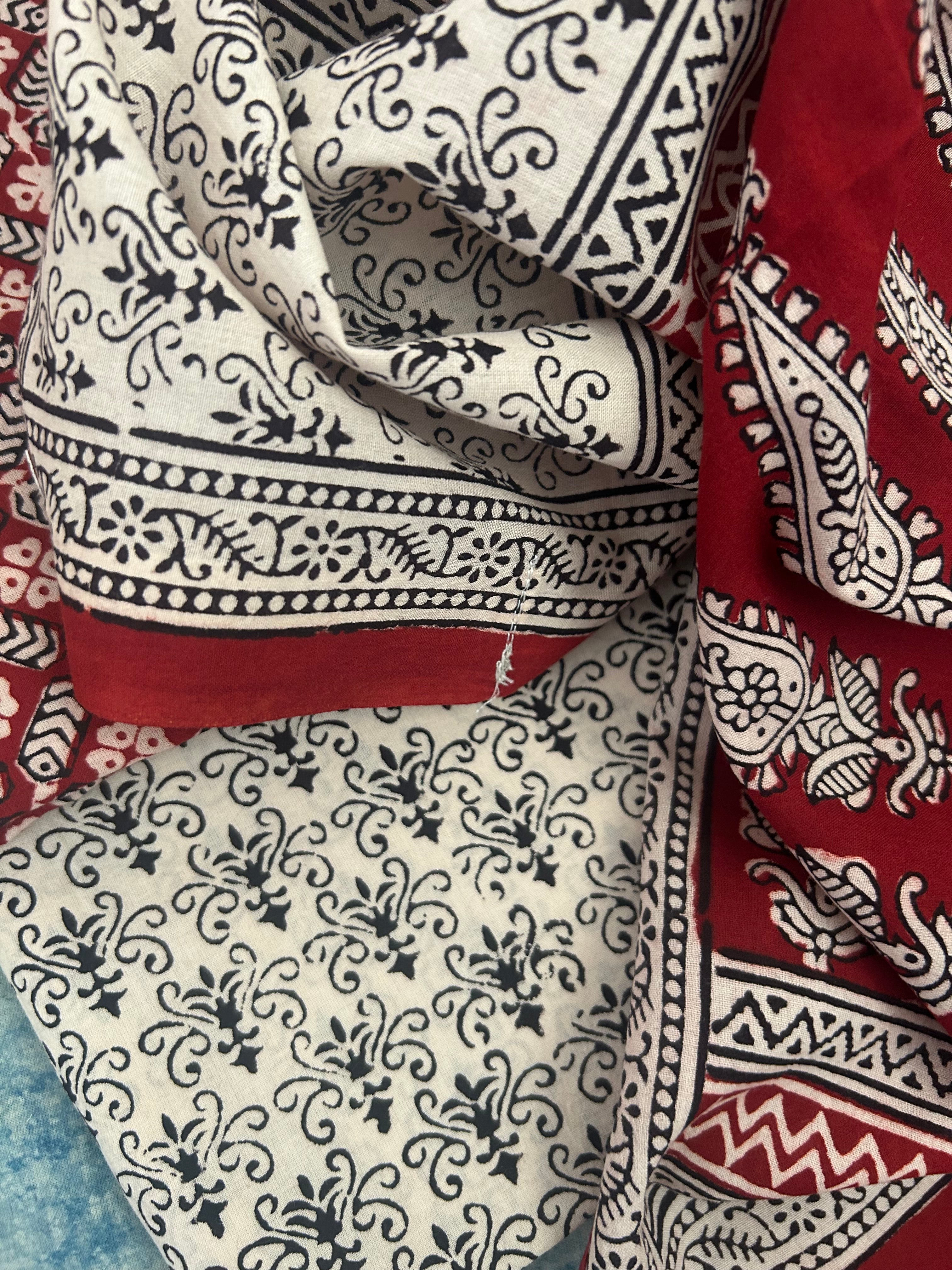 Natural Dyed Bagh Block Print Cotton Suit