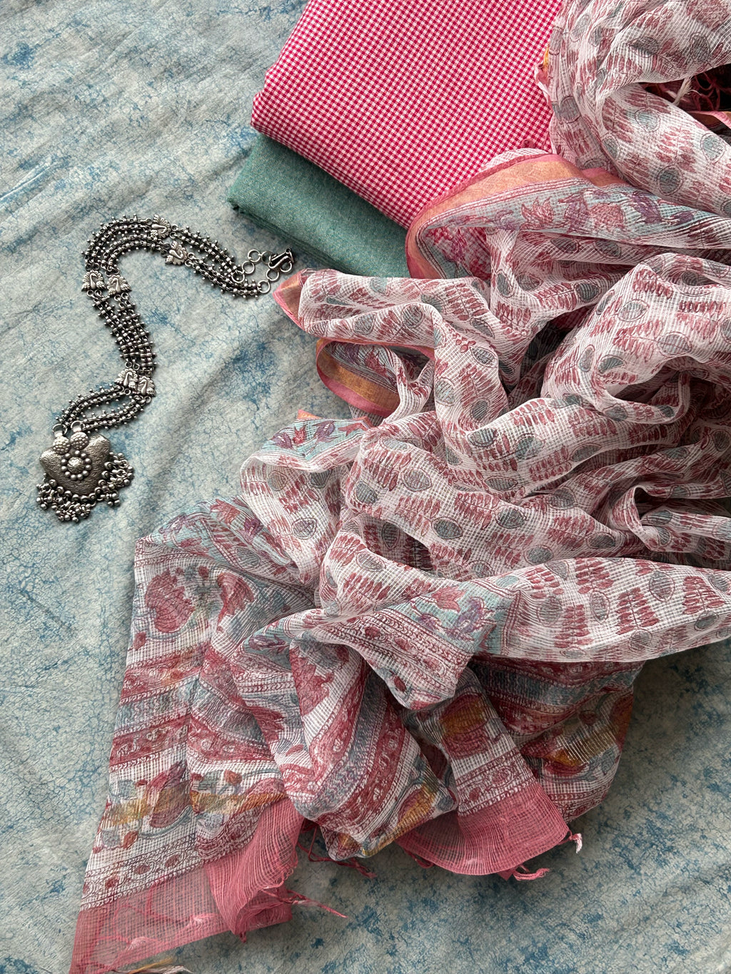 Saadgi - Handwoven Handblock Printed Set