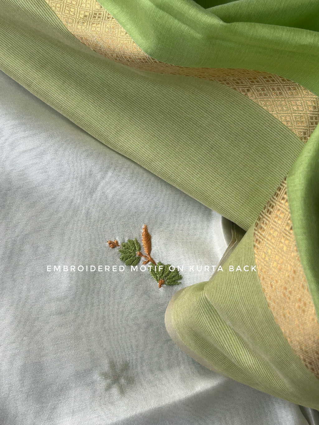 Handwoven Chikankari Work Maheshwari Set
