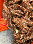 Handwoven Handcrafted Mangalagiri Kalamkari Kurta Dupatta Set