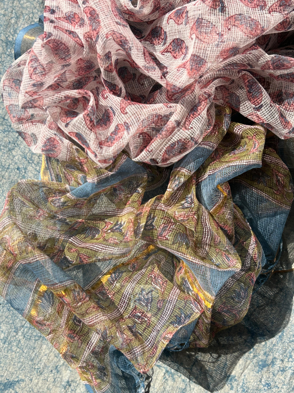 Handwoven Handblock Printed Set -Purple