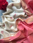 Handwoven Chikankari Work Maheshwari Set