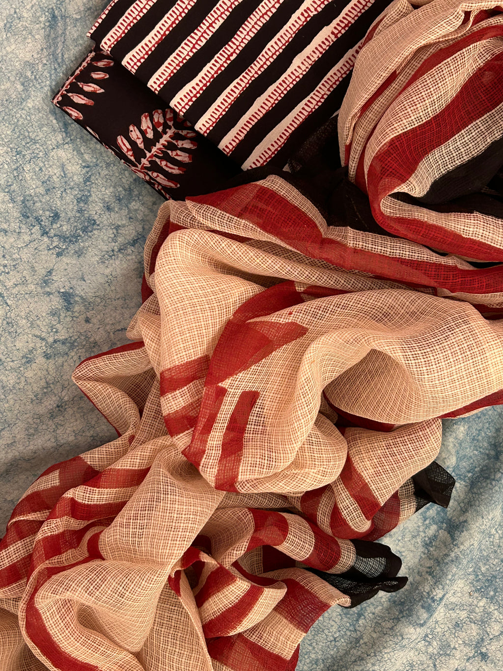 Handcrafted Cotton Kota Dupatta Suit