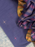 Blue Daisy 2 - Handwoven Bengal Jamdani Kurta Dupatta set