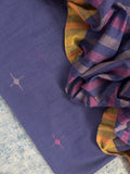 Blue Daisy 2 - Handwoven Bengal Jamdani Kurta Dupatta set