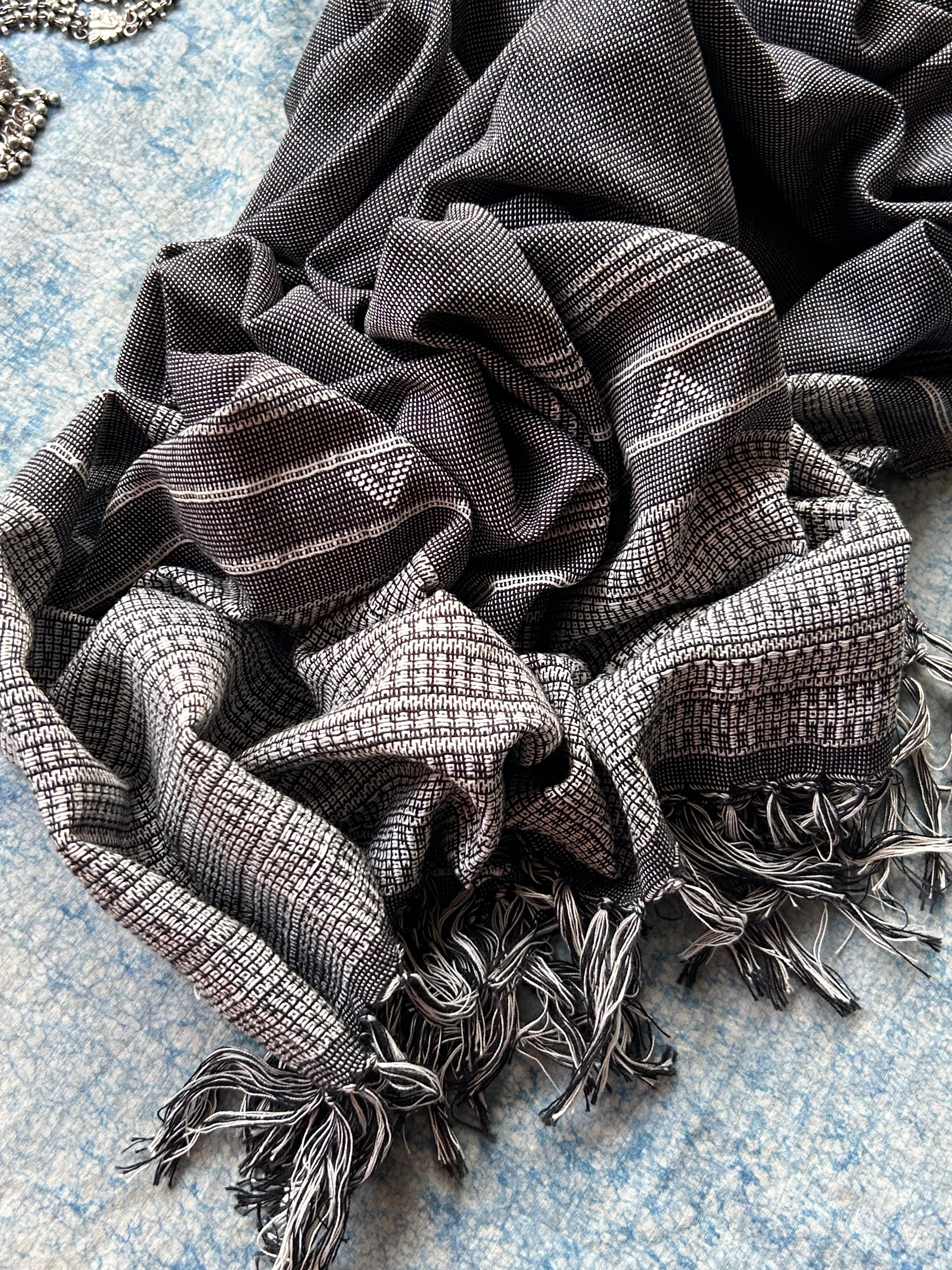 Angarika - Handspun Handwoven Kotpad and Bhujodi Dupatta Set