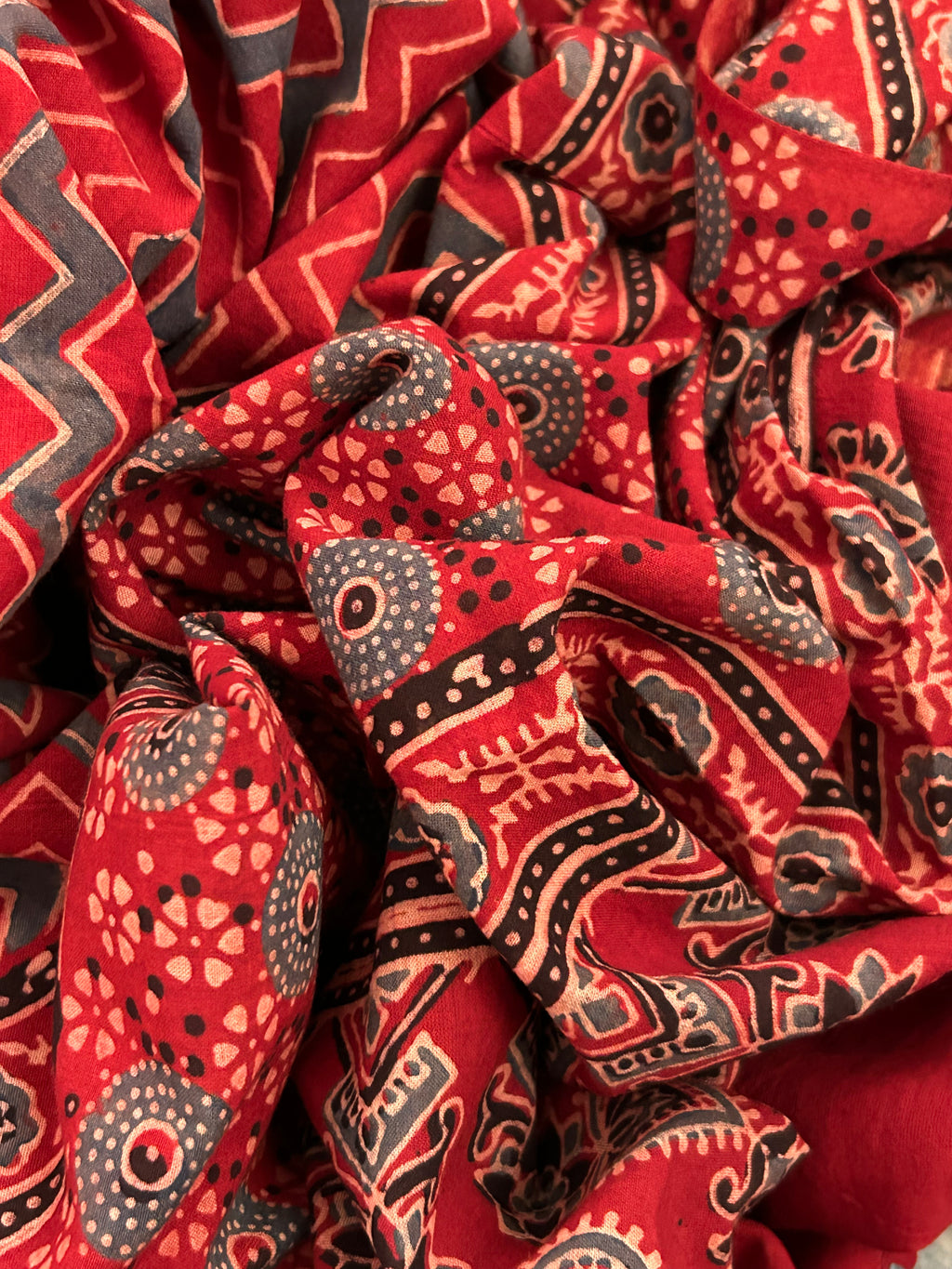 Natural Dyes Handcrafted Ajrakh Kurta Dupatta Set