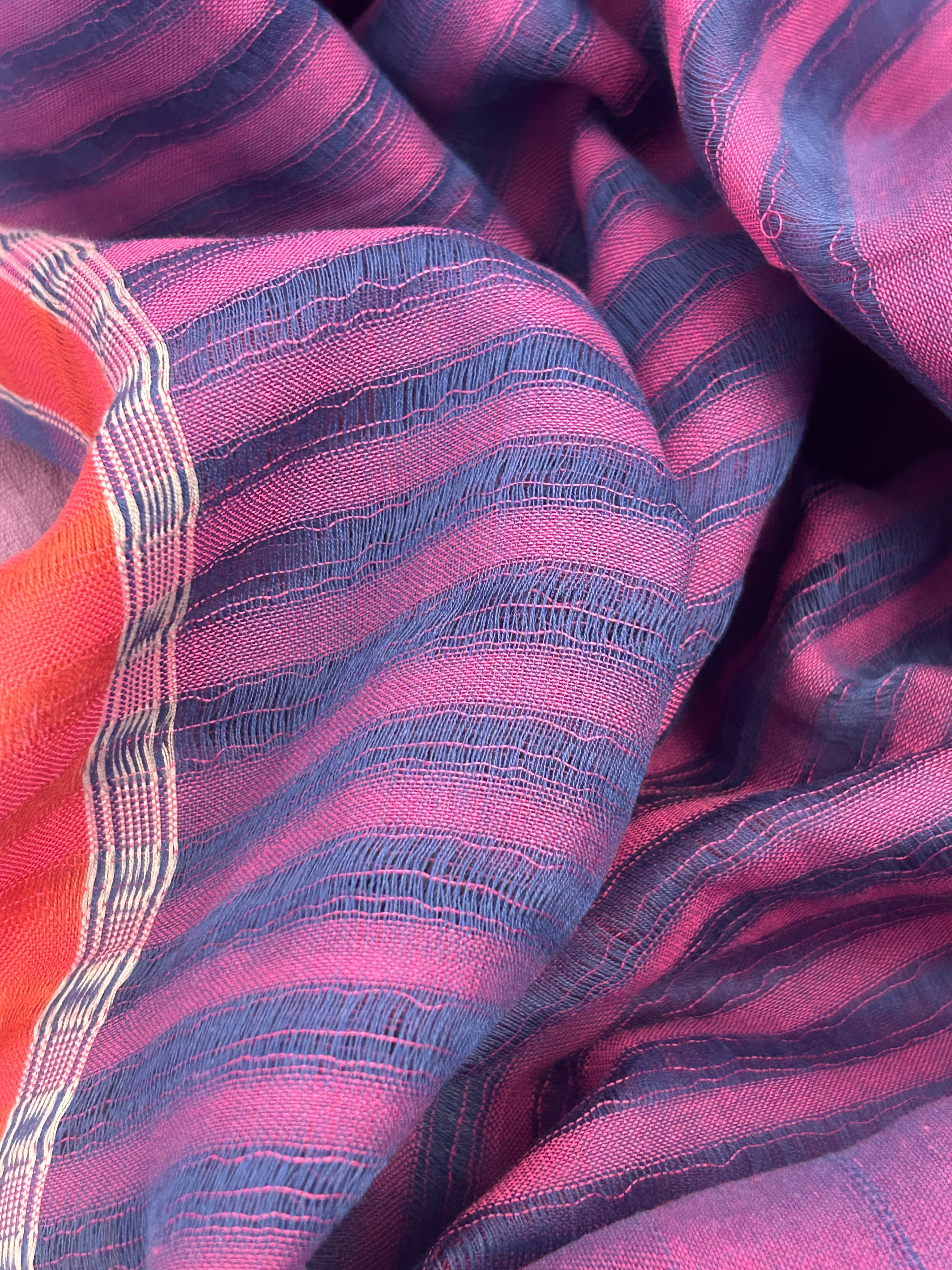 Handwoven Bhujodi Kala Cotton Set - Lavender