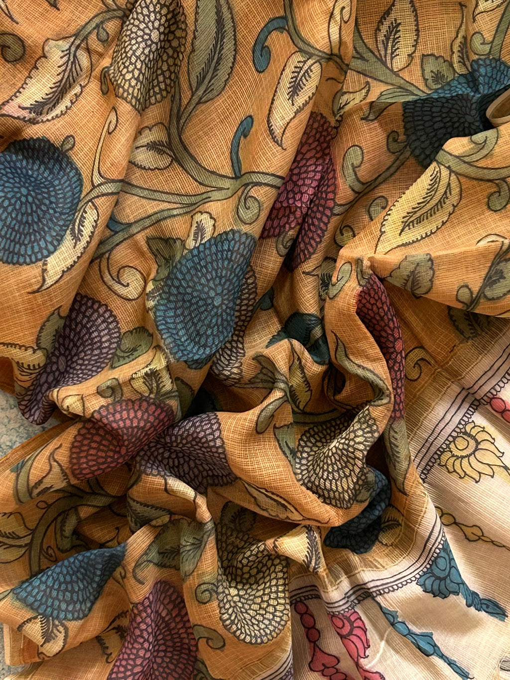 Damini - Handwoven Handpainted Kalamkari Set