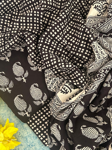 Natural Dyed Bagh Block Print Cotton Suit
