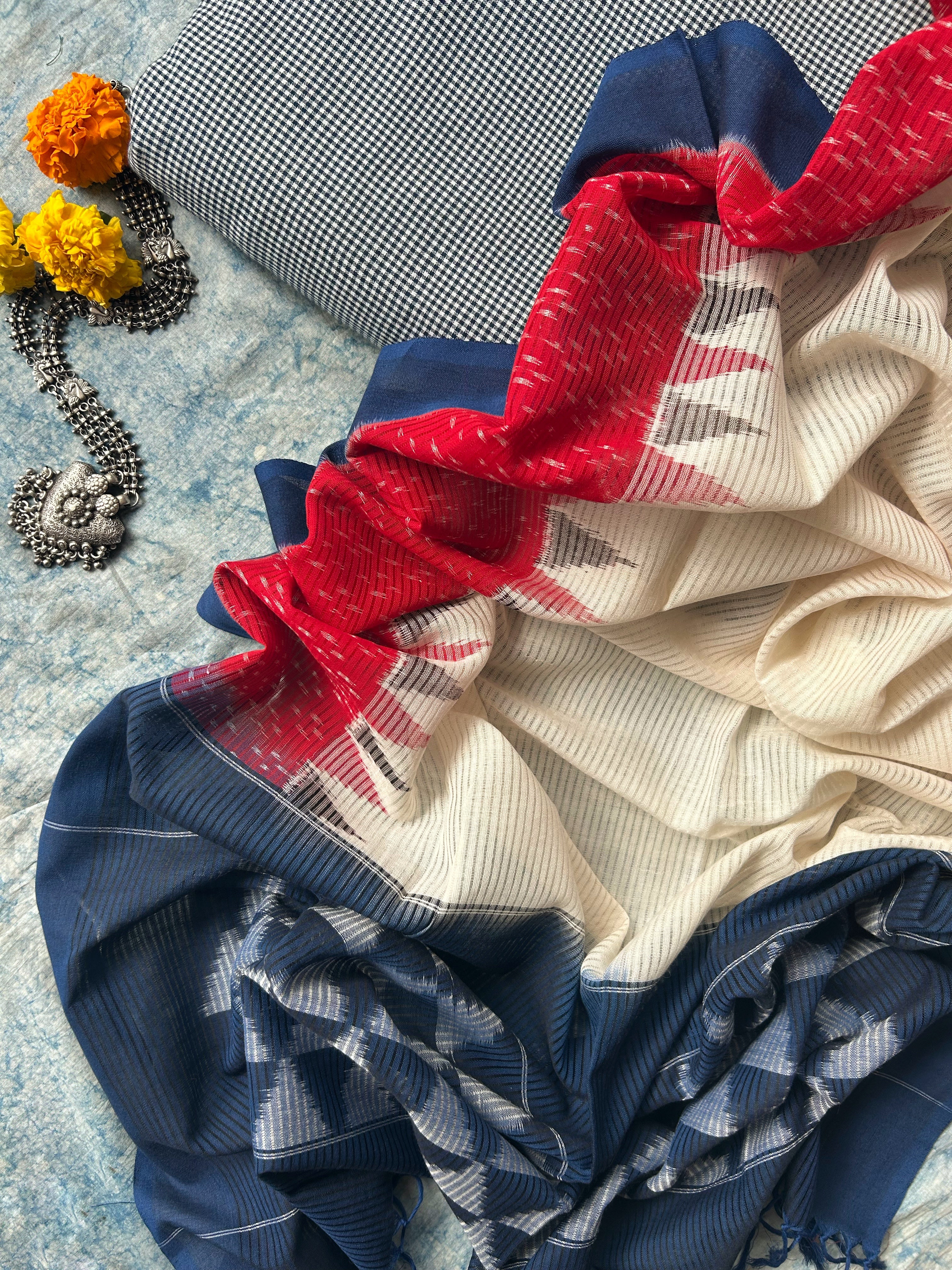 Handwoven Ikat Kurta Dupatta Set