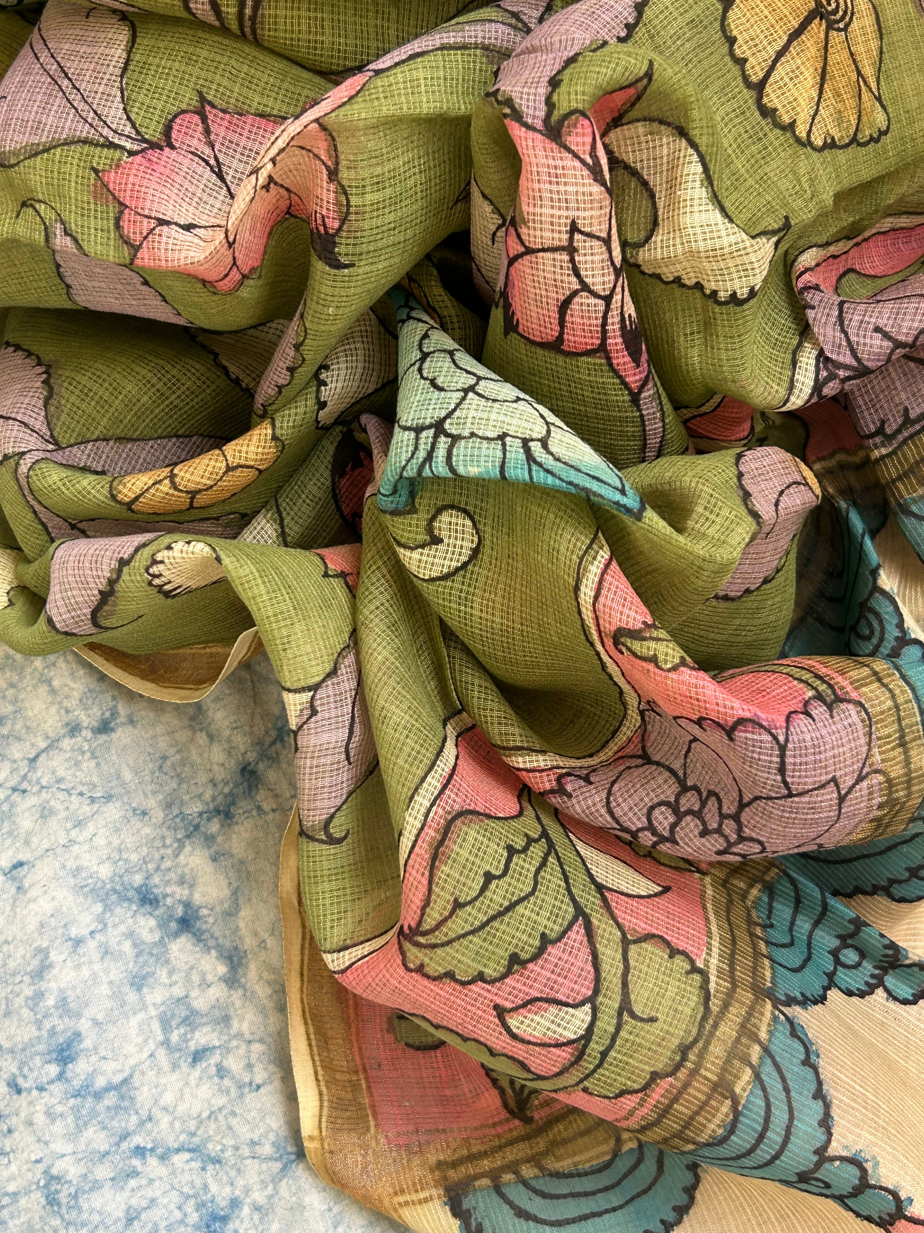 Handwoven Handpainted Kalamkari Set