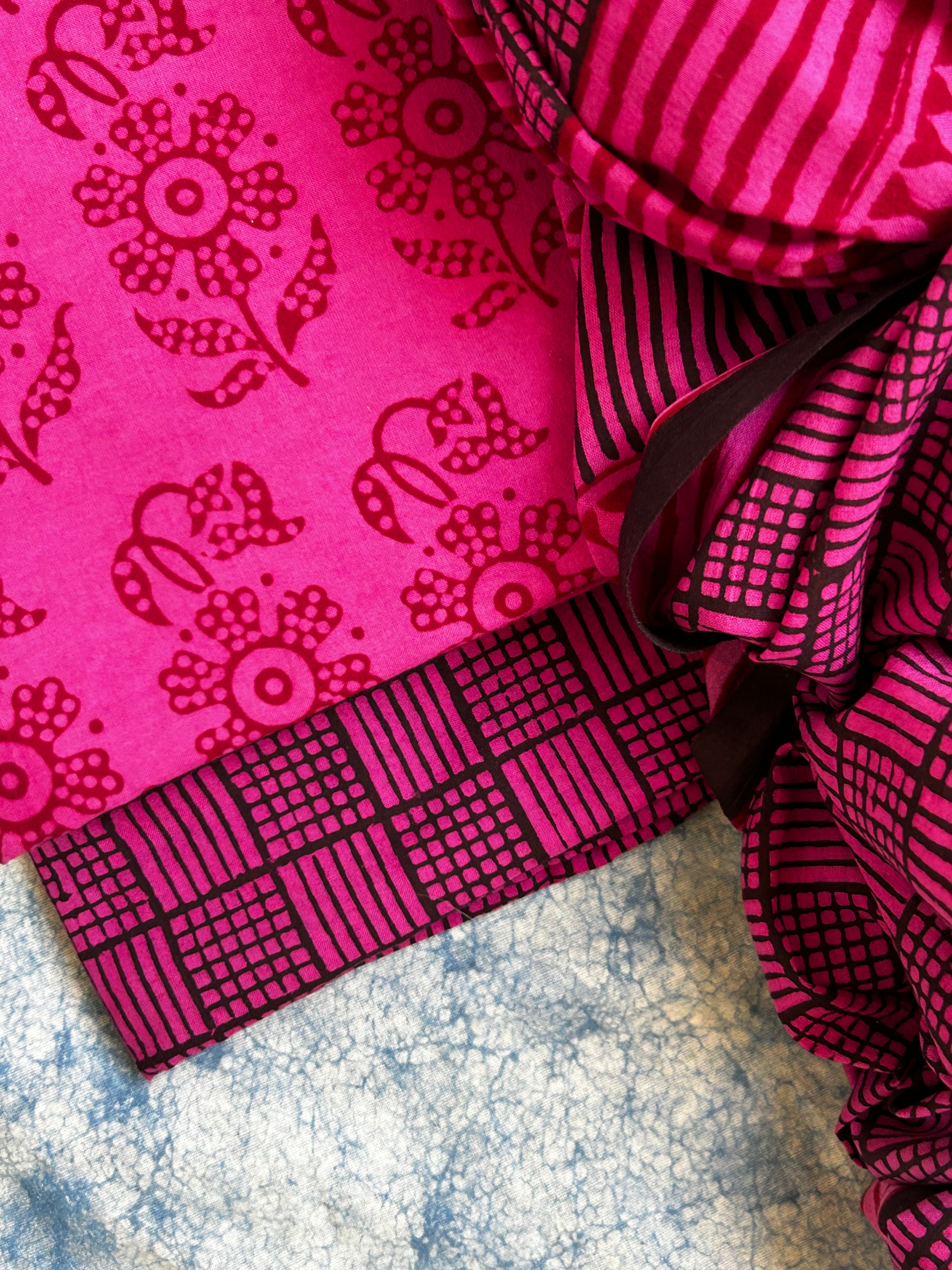 Natural Dyed Bagh Block Print Cotton Suit