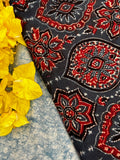 Handblock Ajrakh Cotton Blouse Fabrics