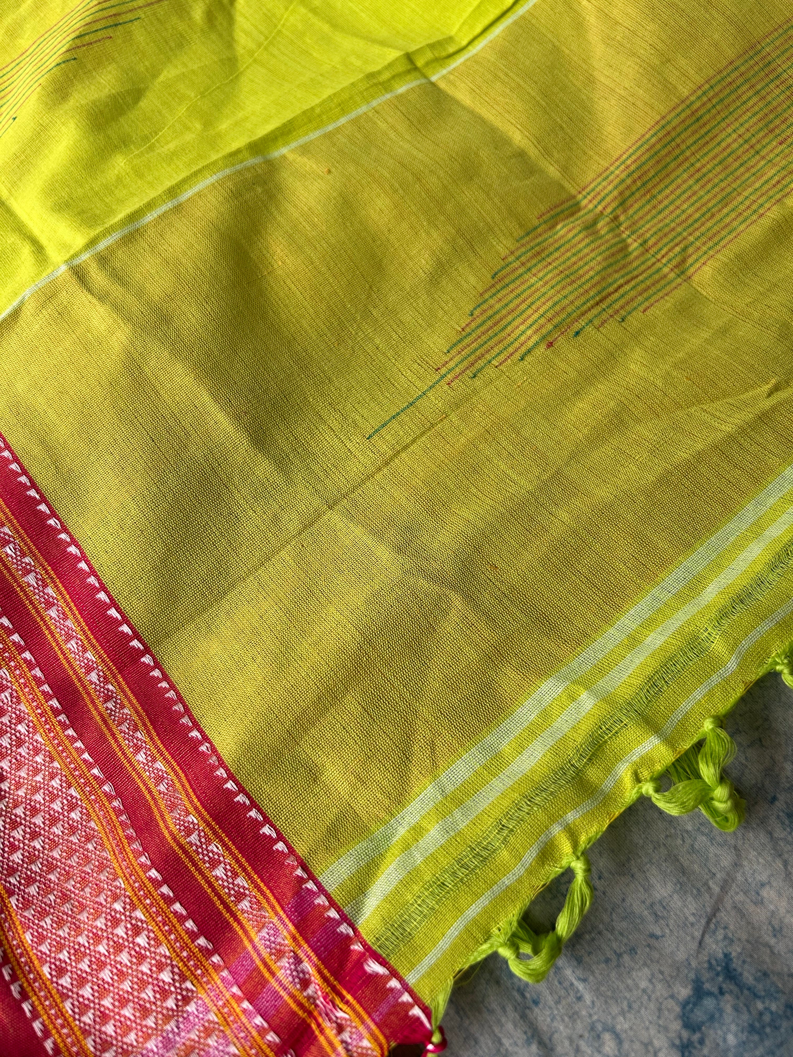 Vaasanti - Handwoven Telangana cotton and Ilkal Dupatta Set