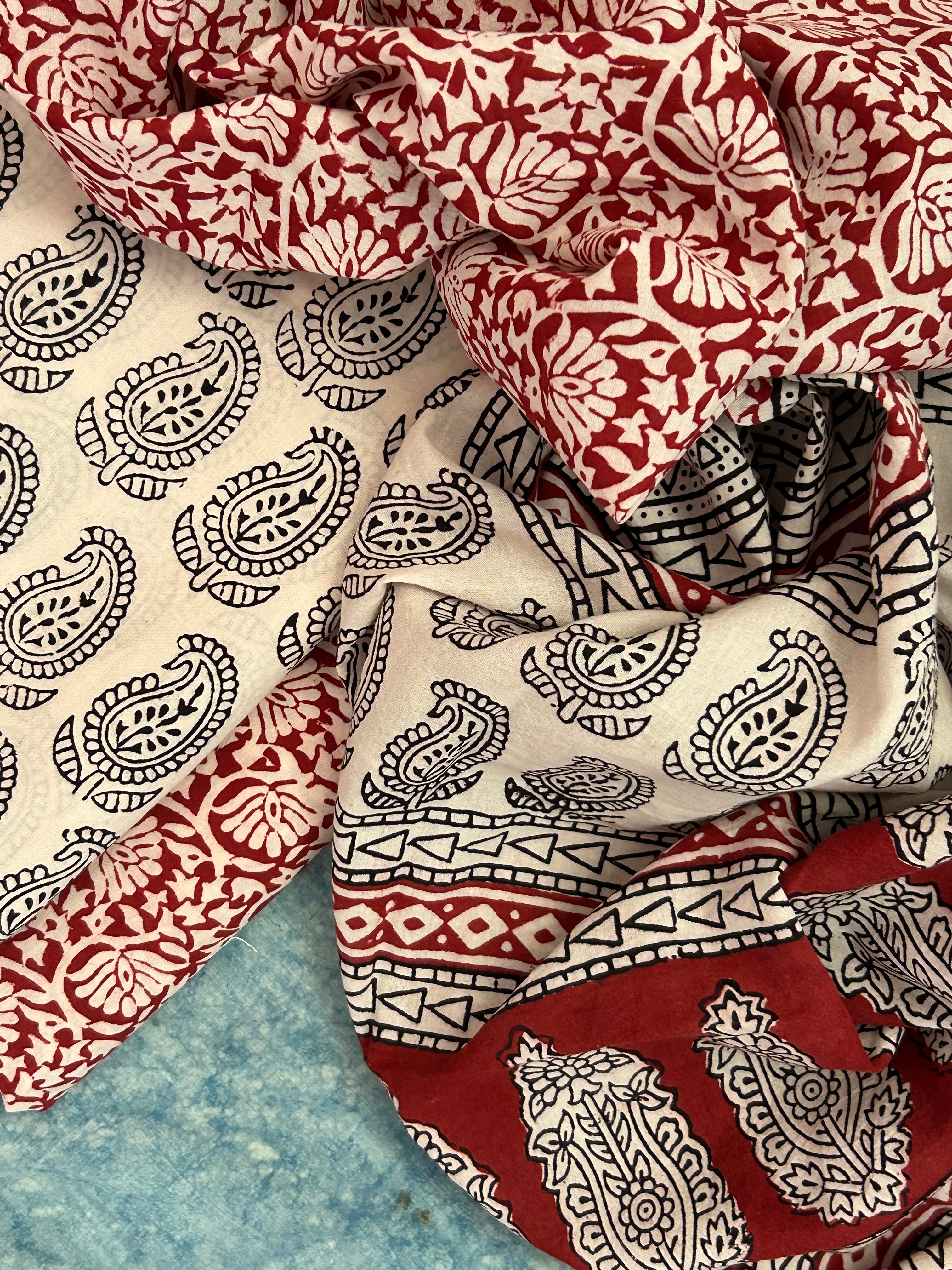 Natural Dyed Bagh Block Print Cotton Suit