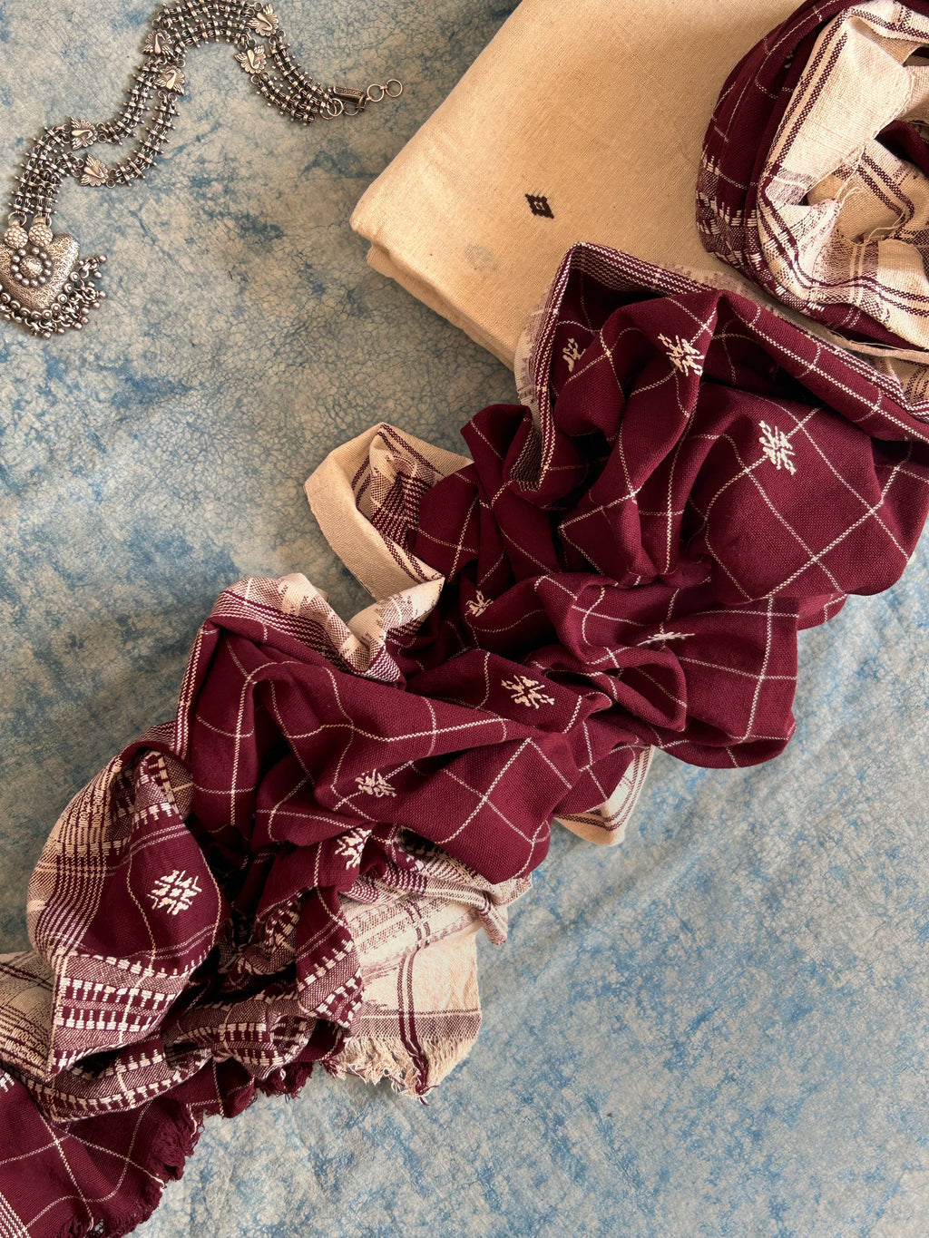 Handspun Handwoven Kotpad Kurta Dupatta Set