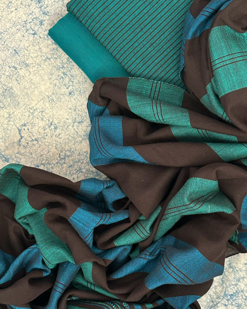 Handwoven Bhujodi Set - Teal