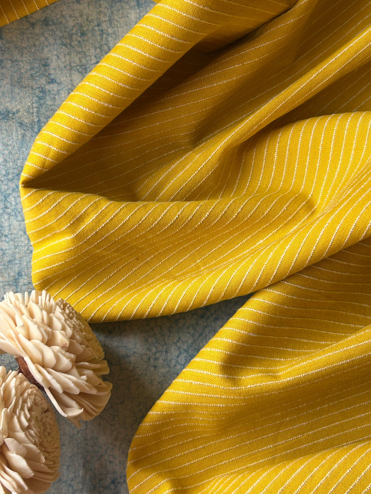 Handwoven 2.5m Fabric - Sunny Yellow