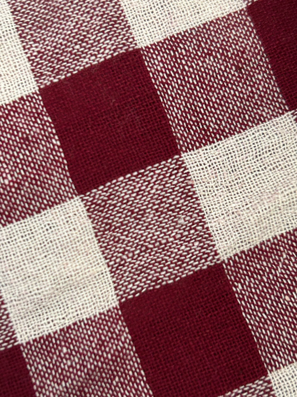 Handspun Handwoven Kotpad Suit Set - Maroon Checks