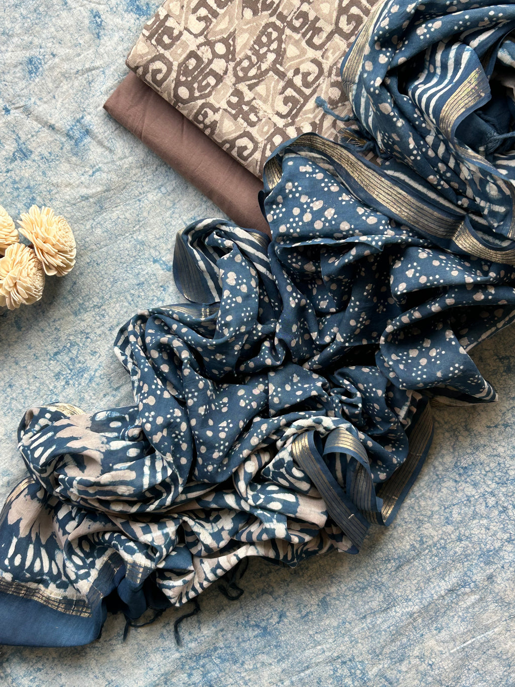 Dhoop Chaon - Handcrafted Cotton Suit Set