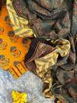 Natural Dyes Handblock Ajrakh Cotton Suit