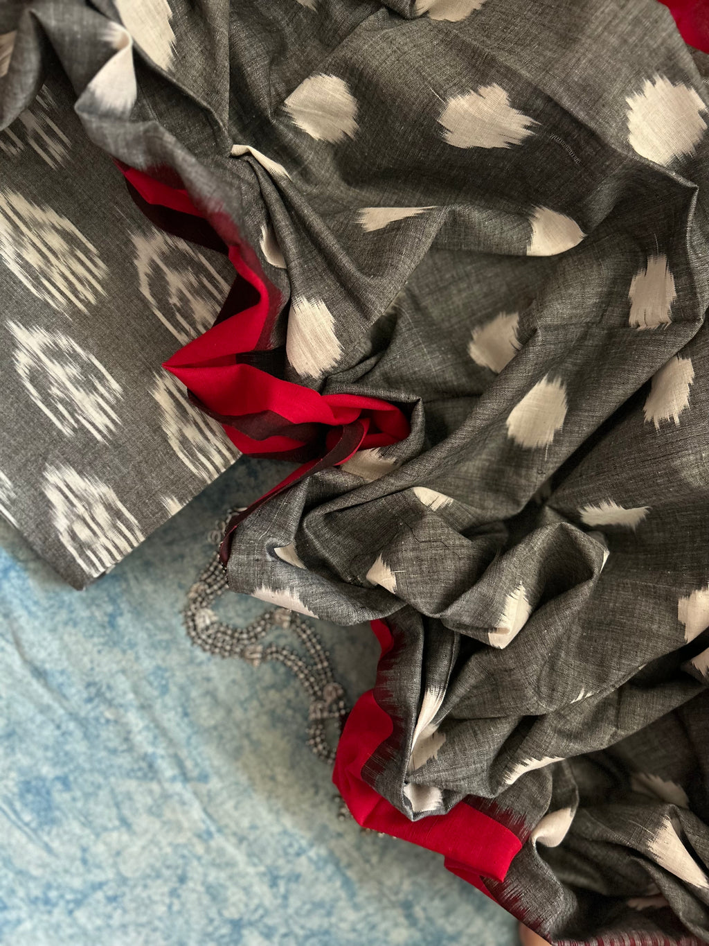 Handwoven Ikat Kurta Dupatta Set
