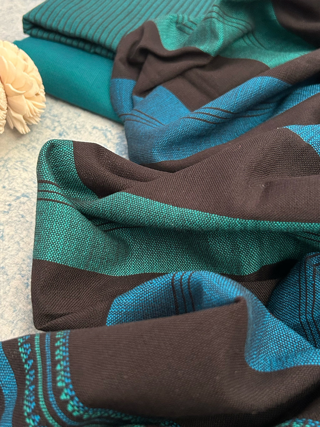 Handwoven Bhujodi Set - Teal