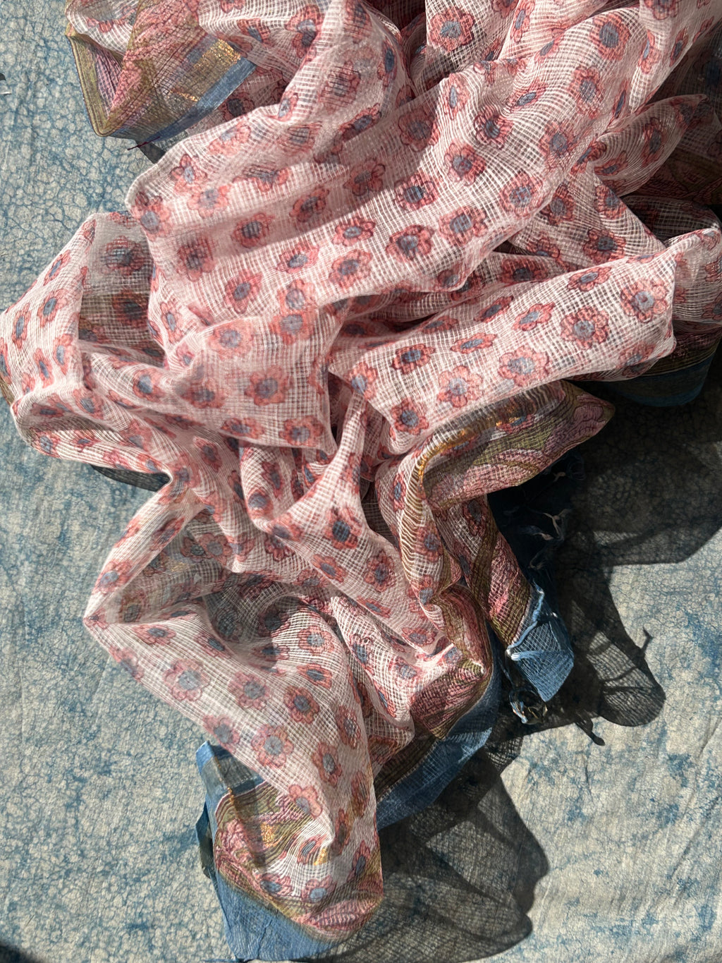 Handwoven Handblock Printed Set -Purple