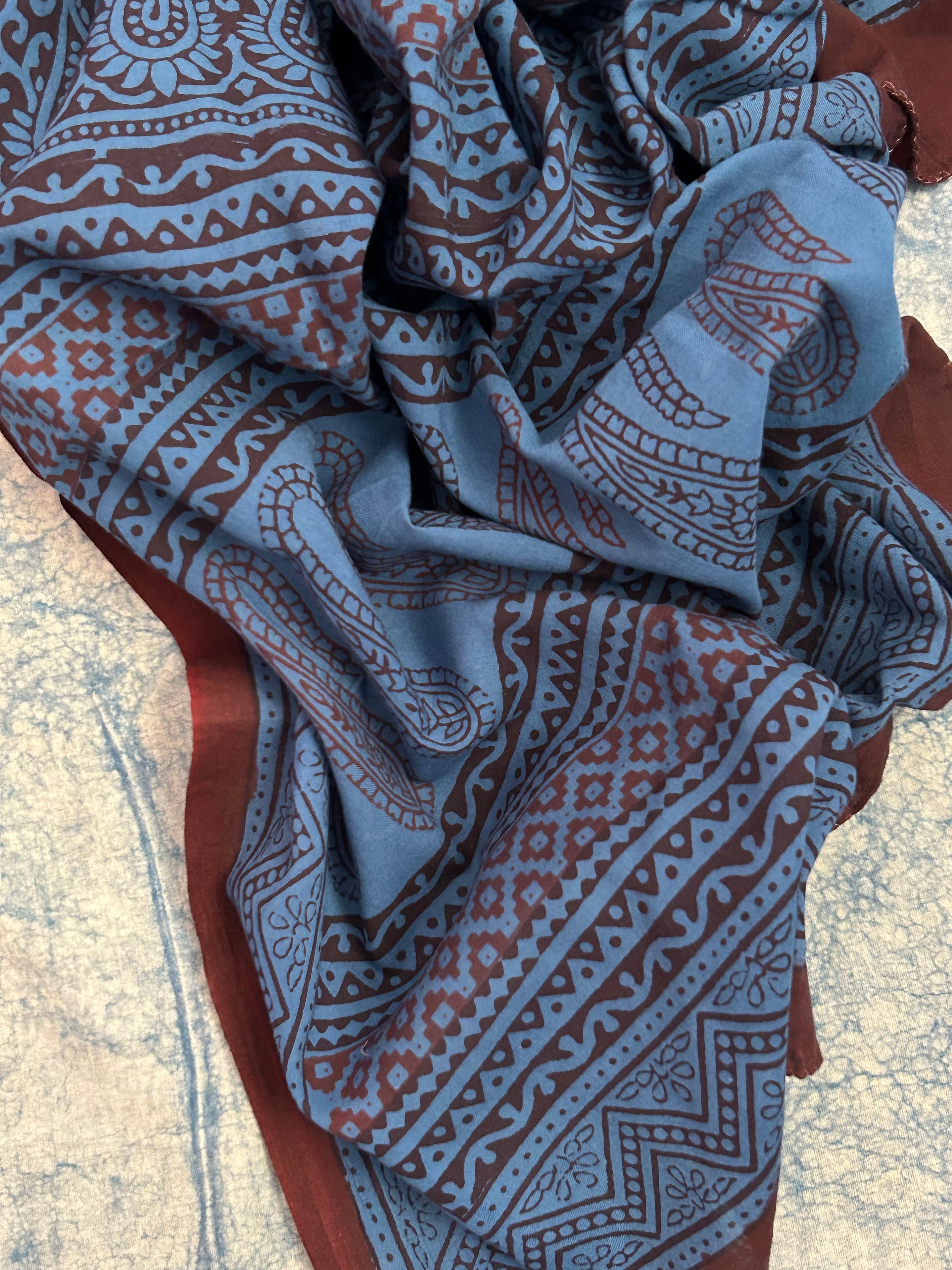 Natural Dyed Bagh Block Print Cotton Suit