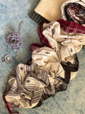 Handspun Handwoven Kotpad Suit Set - Ivory Yellow & Brown