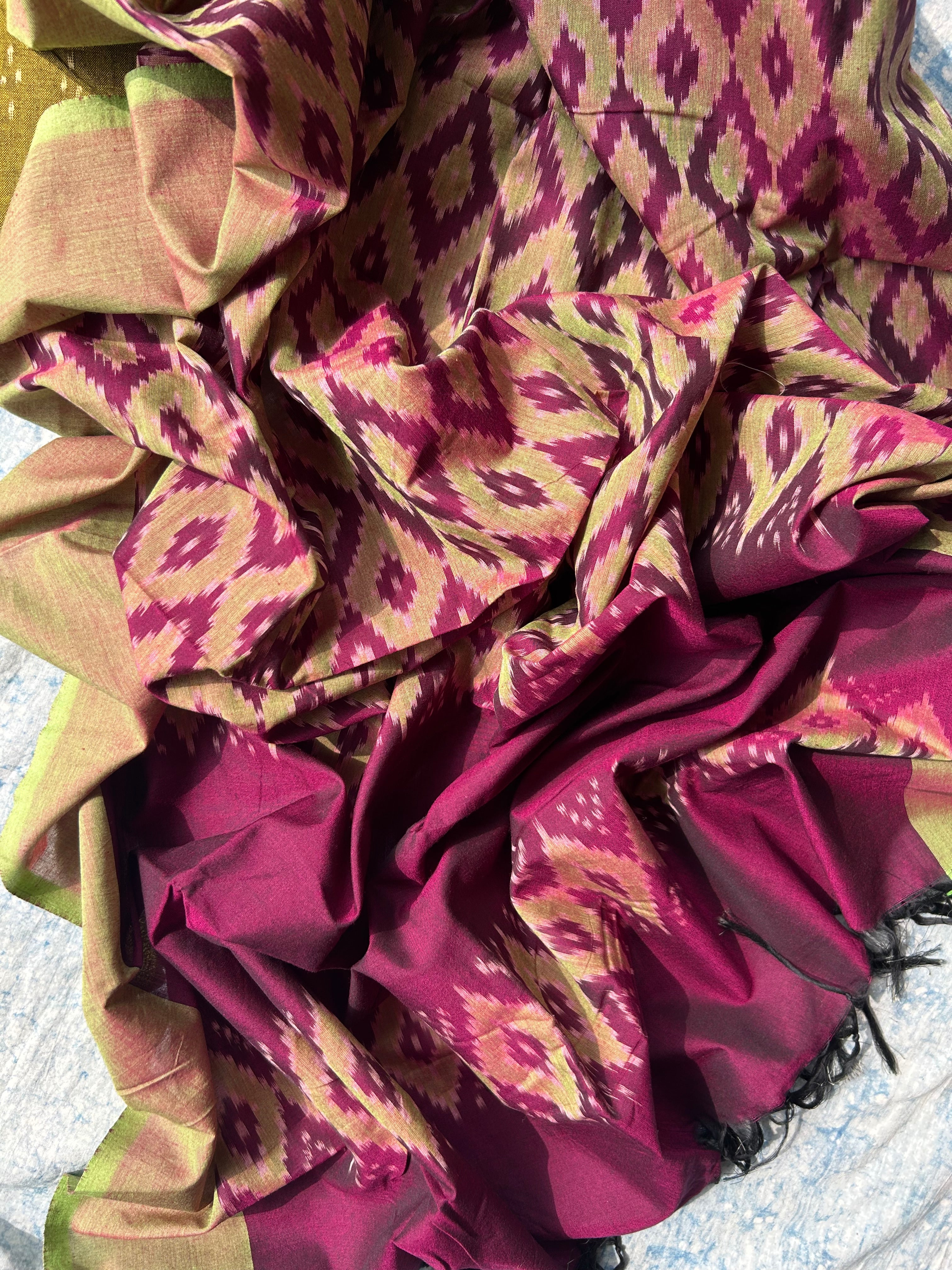 Handwoven Ikat Kurta Dupatta Set