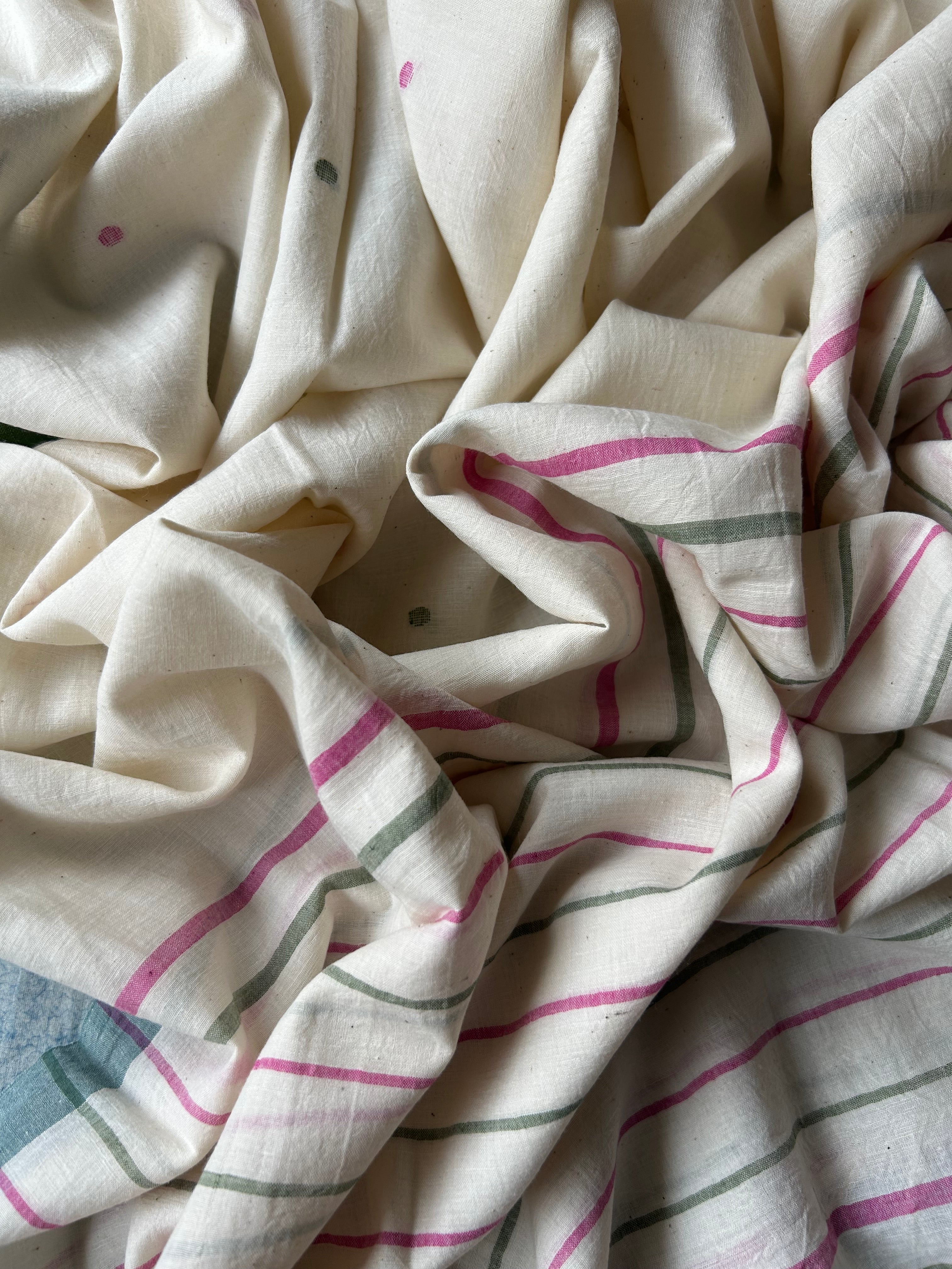 Mallika - Handwoven Bengal Jamdani Kurta Dupatta set