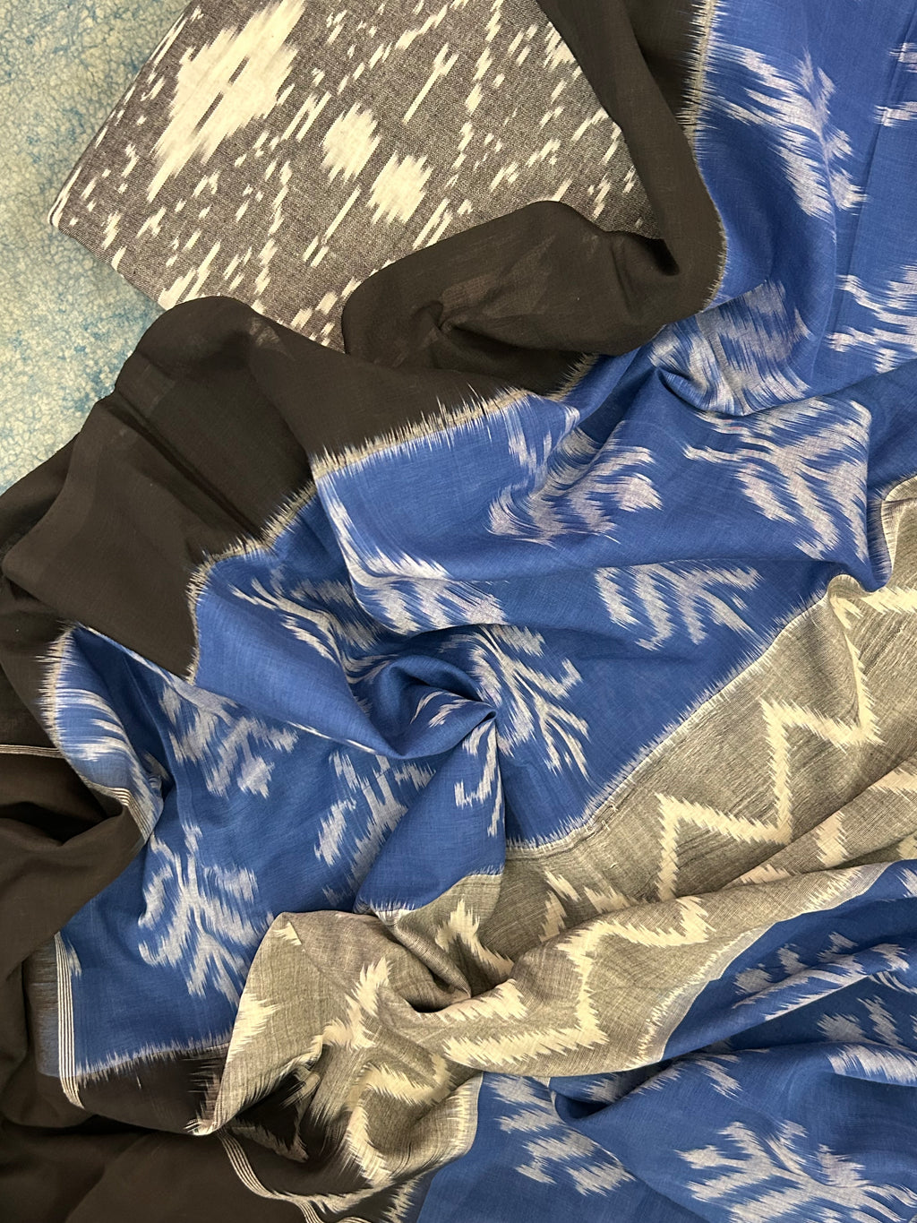Handwoven Ikat Kurta Dupatta Set
