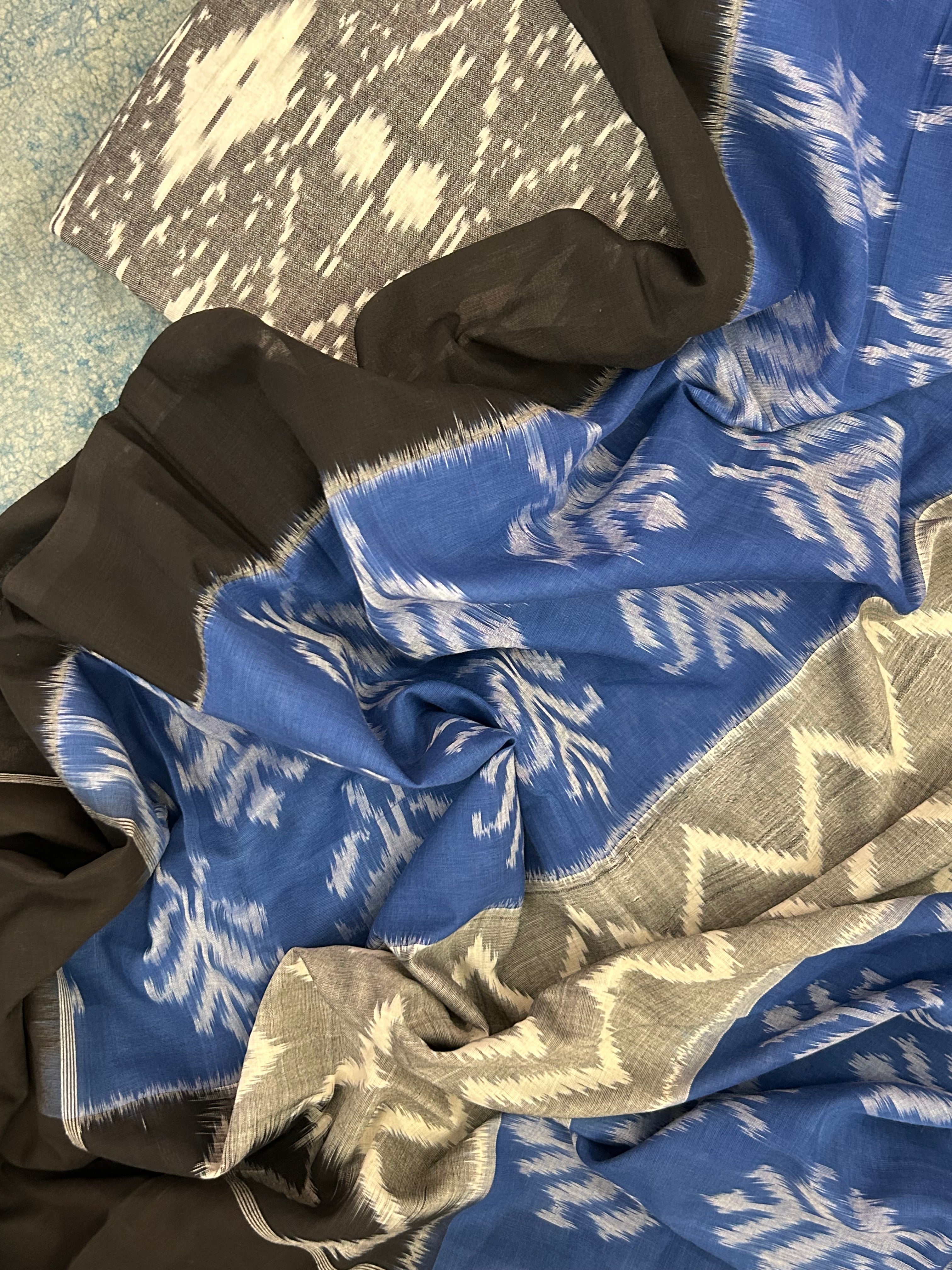 Handwoven Ikat Kurta Dupatta Set