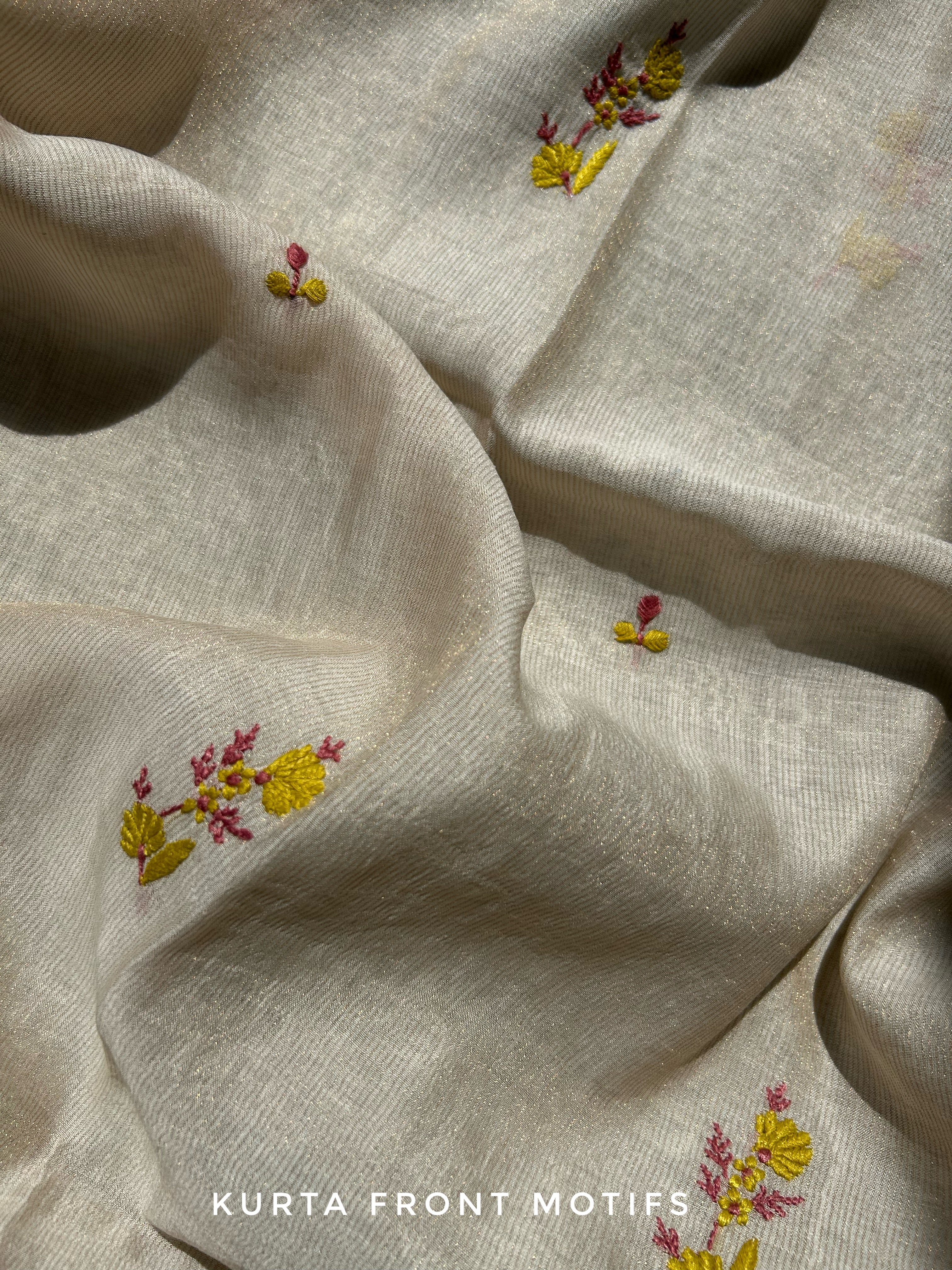 Handwoven Chikankari Work Maheshwari Set