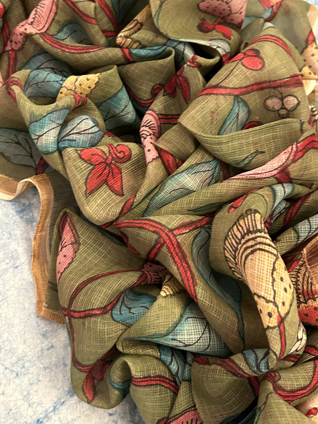 Handwoven Handpainted Kalamkari Set