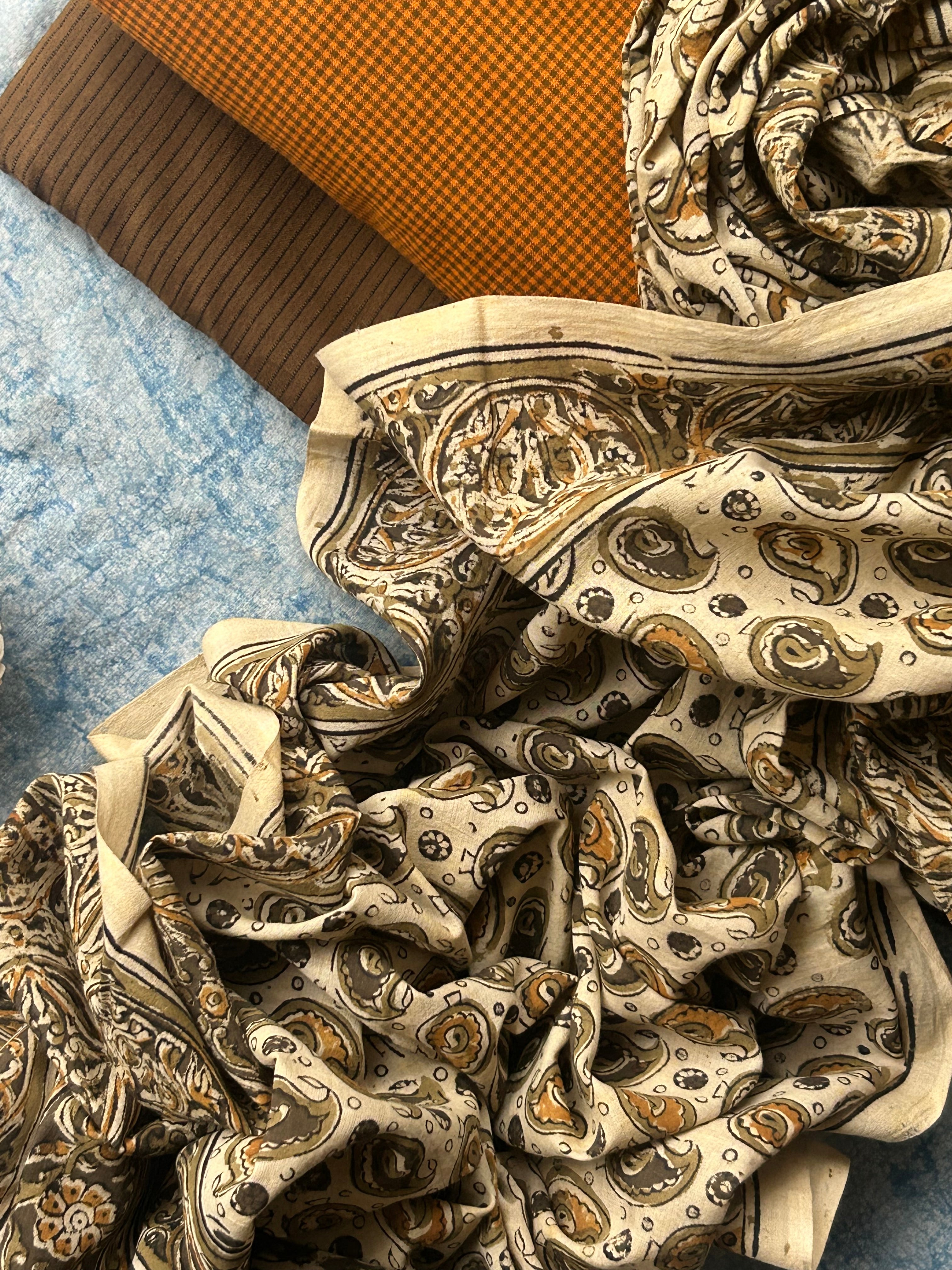Sahaj - Handwoven and Handblock printed Kalamkari Set