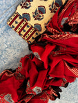 Natural Dyes Handblock Ajrakh Cotton Suit