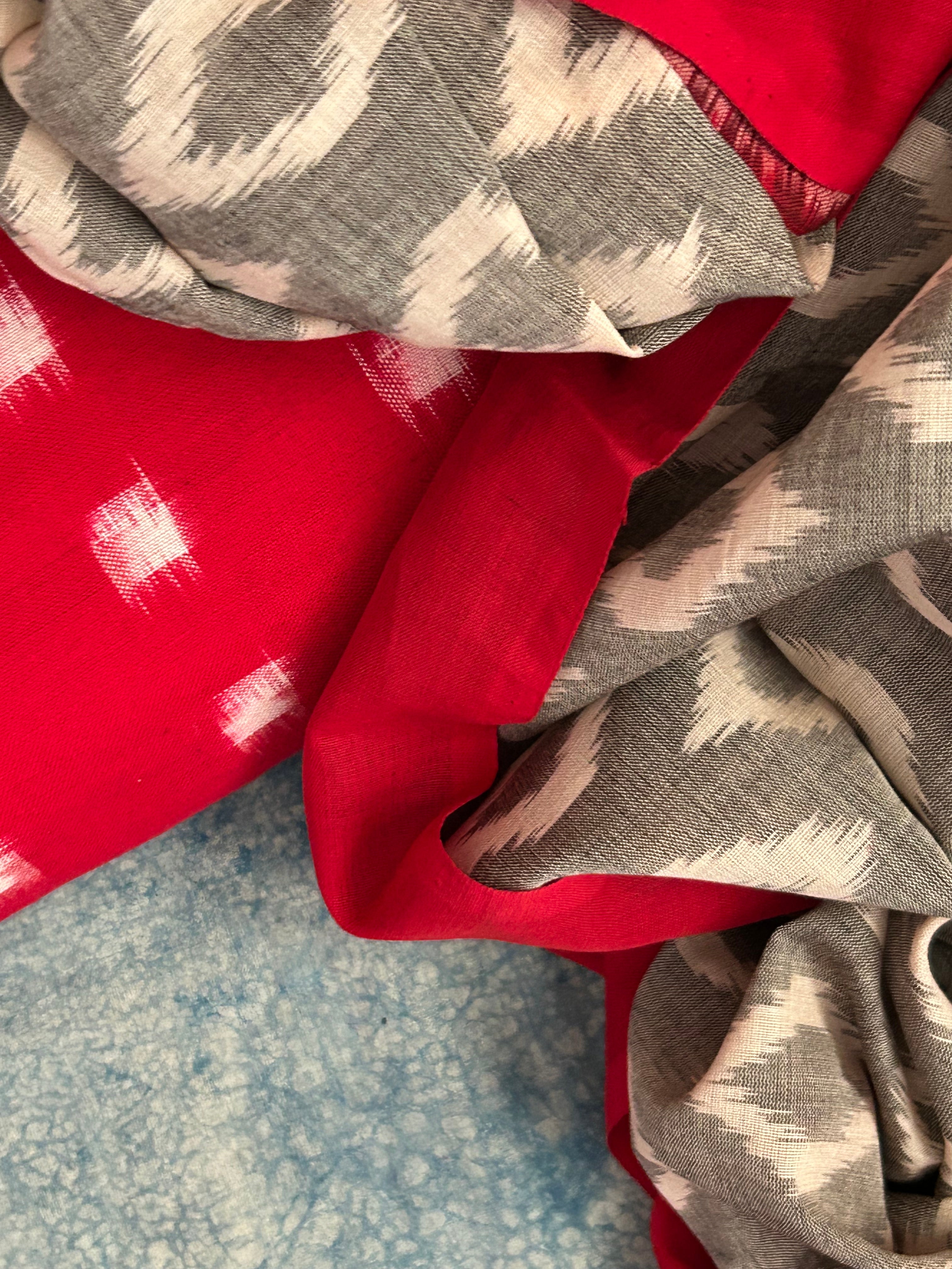 Handwoven Double Ikat Kurta Dupatta Set