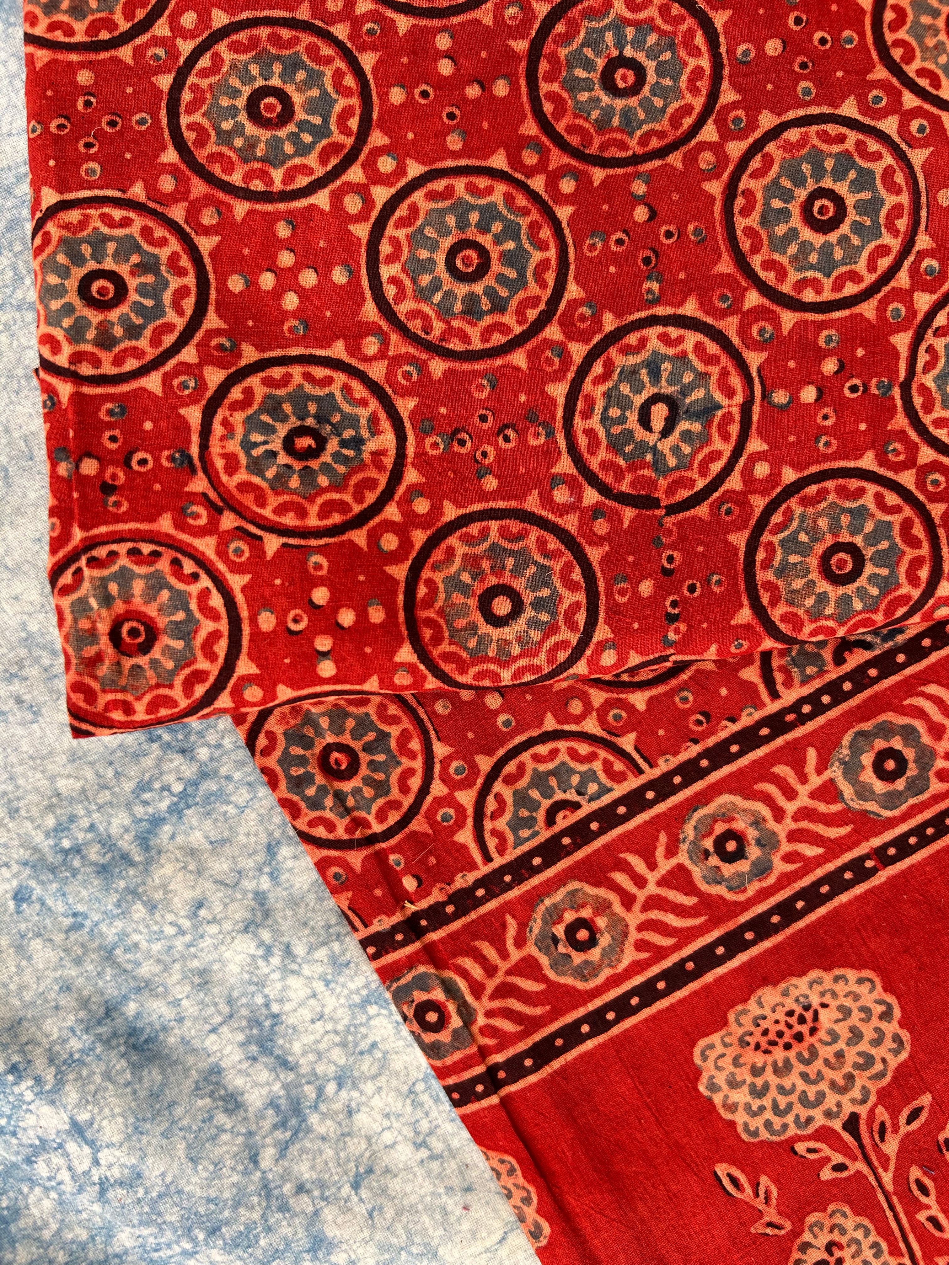 Natural Dyes Hand Block Ajrakh Dupatta
