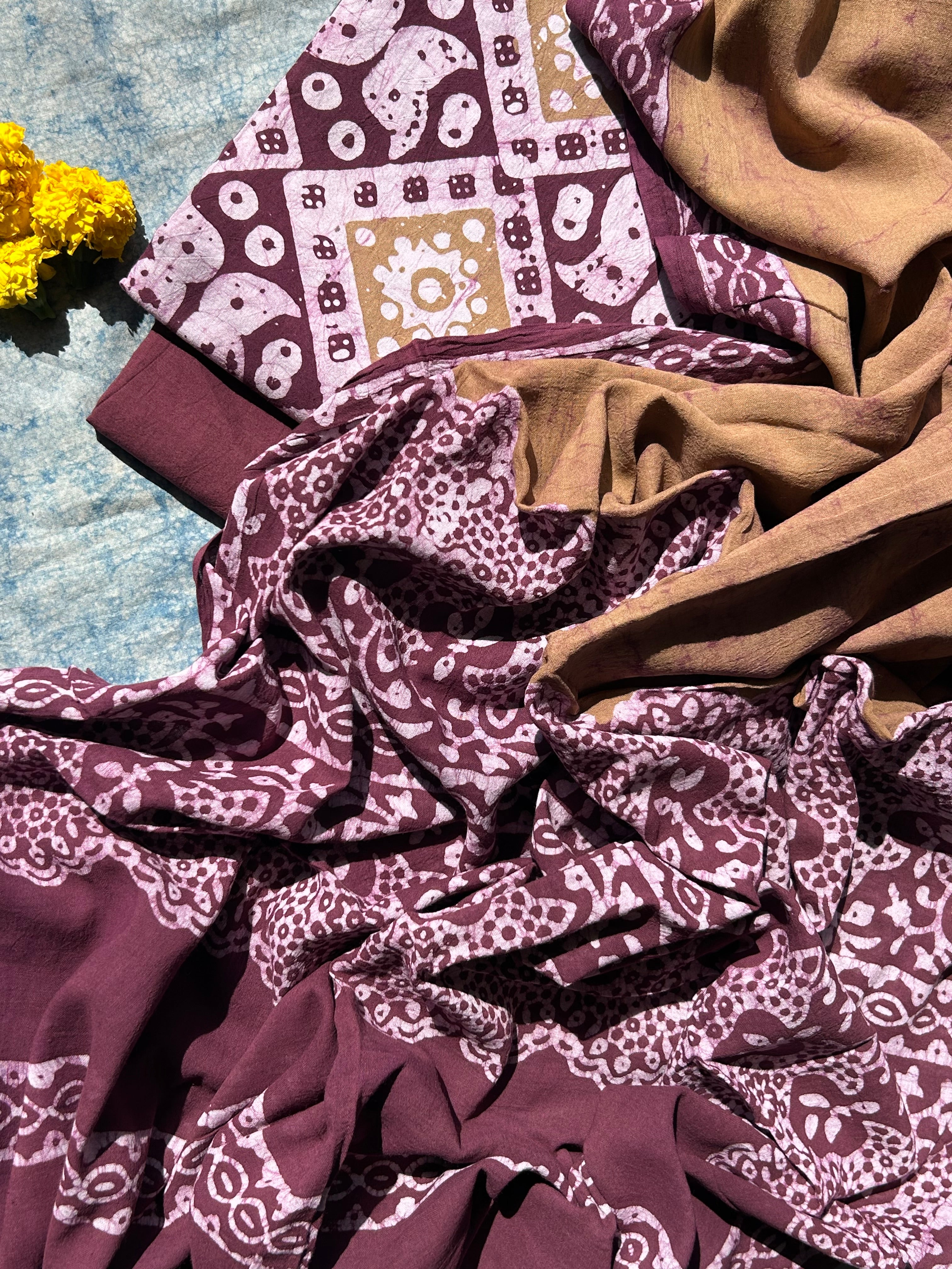 Handblock Batik Cotton Suit