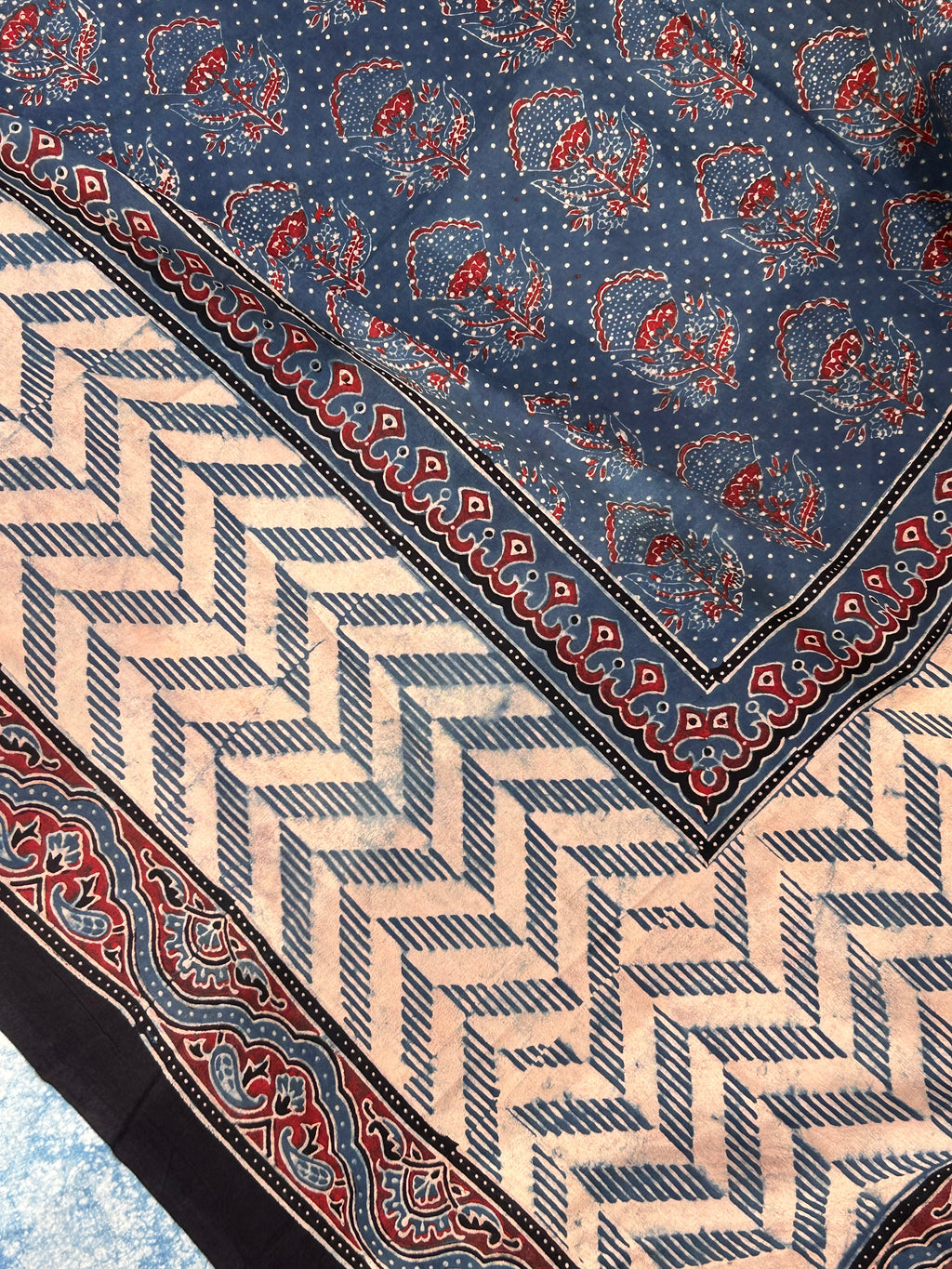 Natural Dyes Handblock Ajrakh Cotton Suit