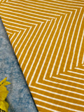 Handblock Print  Cotton Fabric - Turmeric Yellow (3.5m)