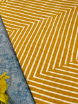 Handblock Print  Cotton Fabric - Turmeric Yellow