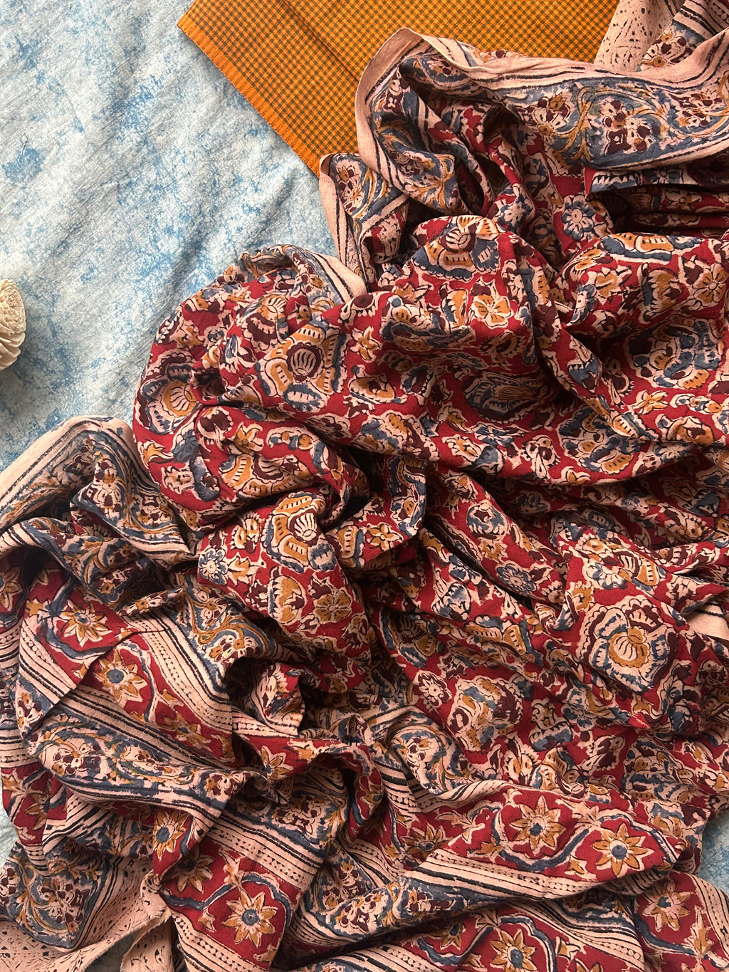 Sugam - Handwoven and Handblock printed Kalamkari Set