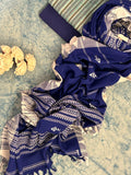 Handspun Handwoven Kotpad Suit Set - Turquoise & Blue