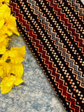 Handblock Ajrakh Cotton Blouse Fabric